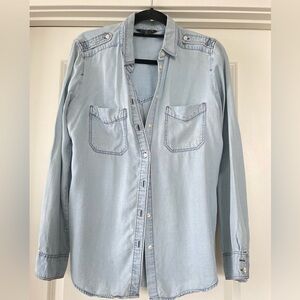 Express denim button-down